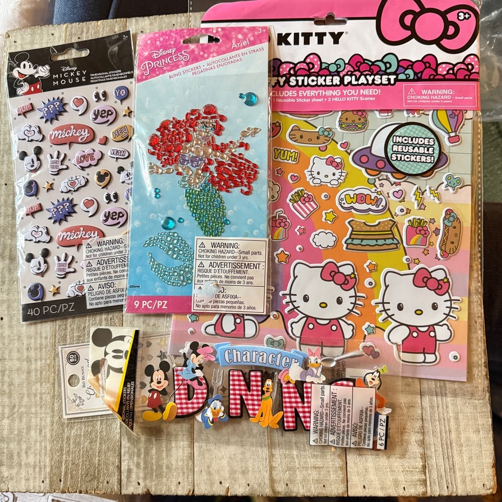 Hello Kitty Puffy Sticker Playset, Over 50 Reusable Stickers/ bundle of 5 sticke